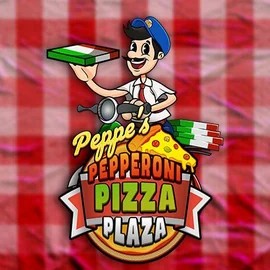 Peppe’s Pepperoni Pizza Plaza logo by Pragmatic Play at Spinjoys Casino